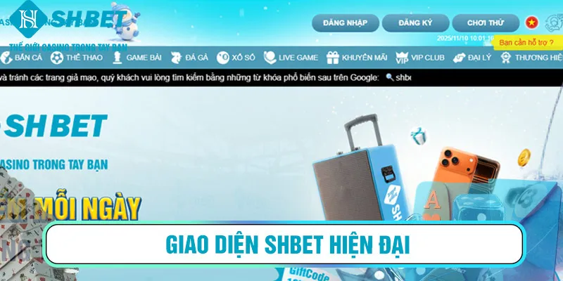 Giao diện SHBET hiện đại